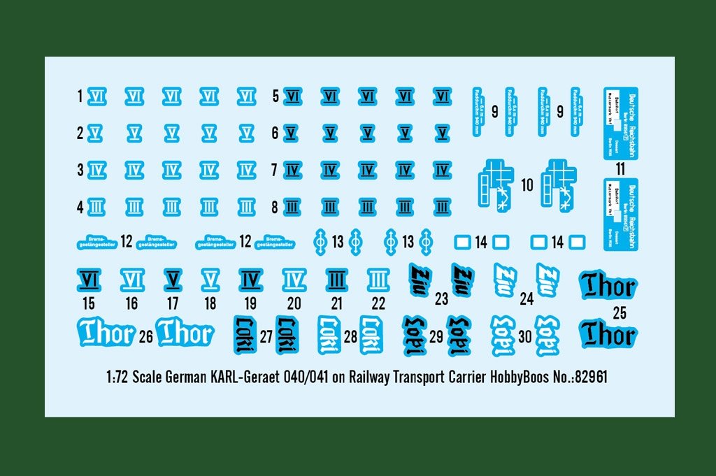 Hobby Boss 82961 German KARL-Geraet 040/041 on Railway Transport Carrier 1/72 – zdjęcie 3