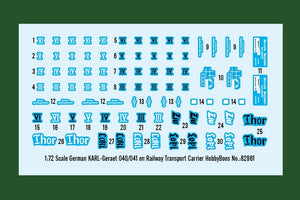 Hobby Boss 82961 German KARL-Geraet 040/041 on Railway Transport Carrier 1/72 – zdjęcie 3