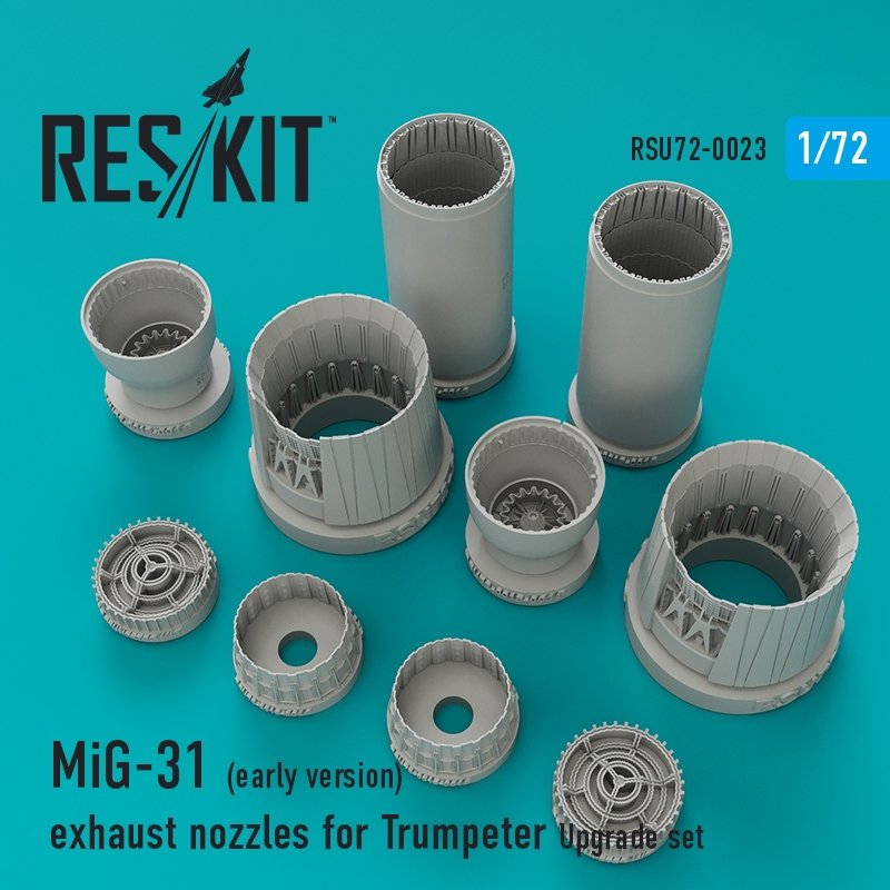 RESKIT RSU72-0023 Tuyères d'échappement MiG-31 (version initiale) pour maquette Trumpeter au 1/72