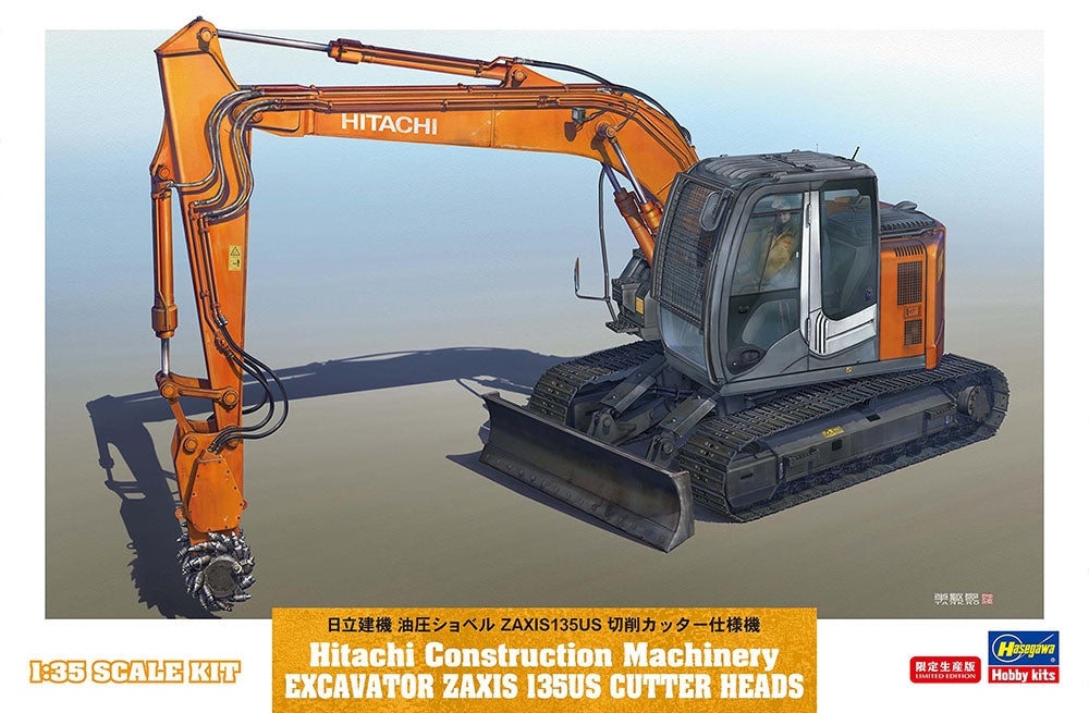Hasegawa 66111 Excavatrice Hitachi ZAXIS 135US Têtes de coupe 1/35