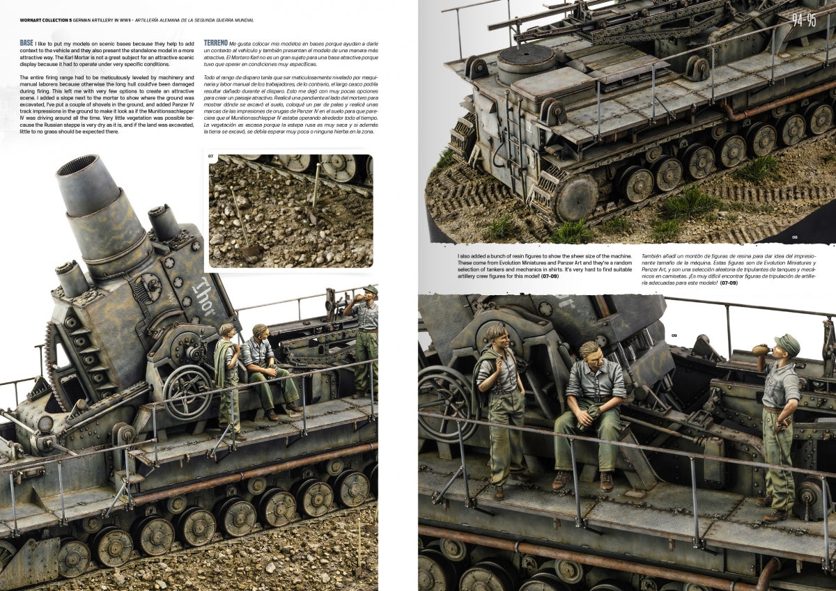AK Interactive AK4907 WORN ART COLLECTION ISSUE 05 – GERMAN ARTILLERY - Bilingual English/Spanish – zdjęcie 7