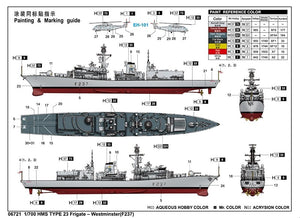 Trumpeter 06721 HMS TYPE 23 Frigate - Westminster (F237) 1/700 – zdjęcie 3