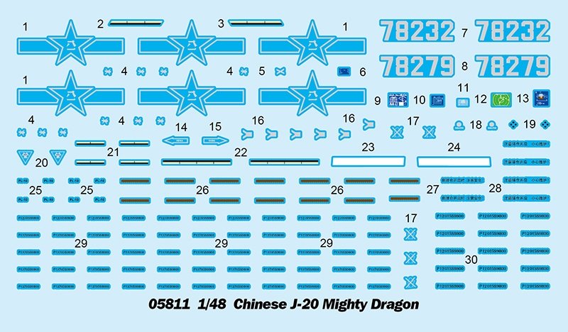 Trumpeter 05811 Chinese J-20 Mighty Dragon 1/48 – image 9