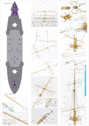 Pontos 23008F1 IJN MIKASA 1905 Detail Up Set 1/200 – zdjęcie 15