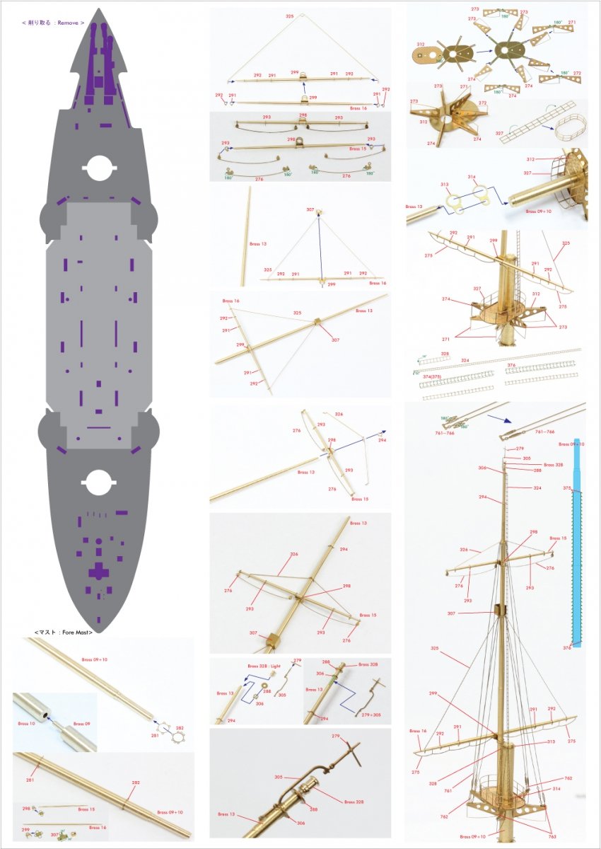 Pontos 23008F1 IJN MIKASA 1905 Detail Up Set 1/200 – zdjęcie 15