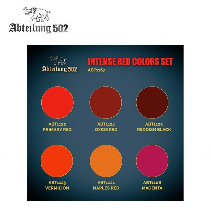502 Abteilung ABT1167 – INTENSE RED COLORS SET (6pcs) – zdjęcie 2