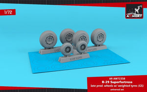 Armory Models AW72358 B-29 Superfortress late production wheels w/ weighted tyres (GS) 1/72