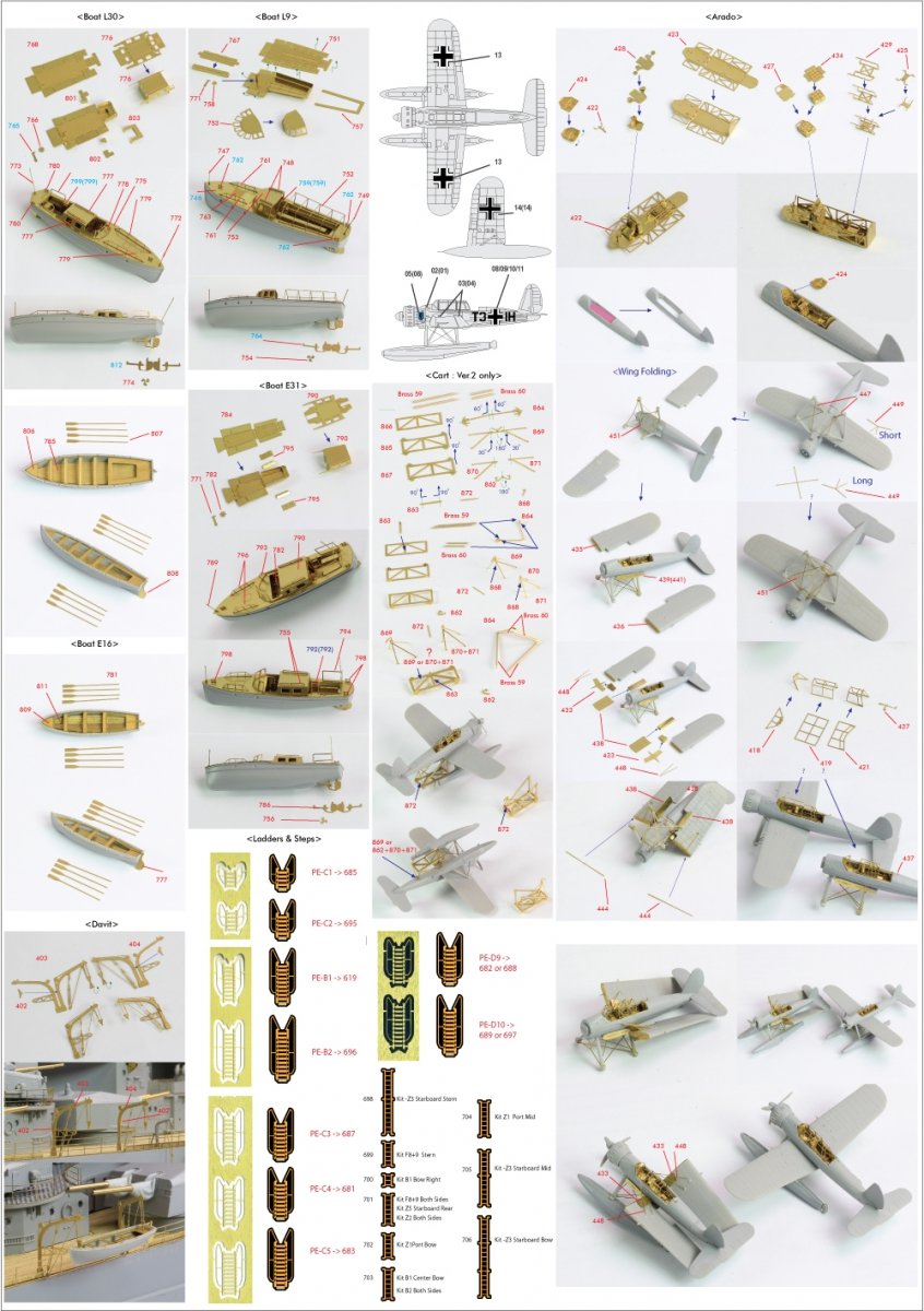 Pontos 22001F2 BISMARCK 1941 Detail Up Set Basic Ver.2 1/200 – zdjęcie 21