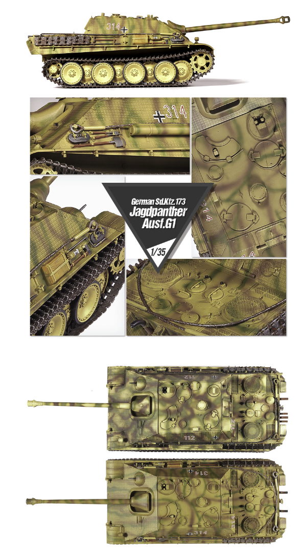 Academy 13539 German Sd.Kfz. 173 Jagdpanther Ausf.G1 1/35 – image 4