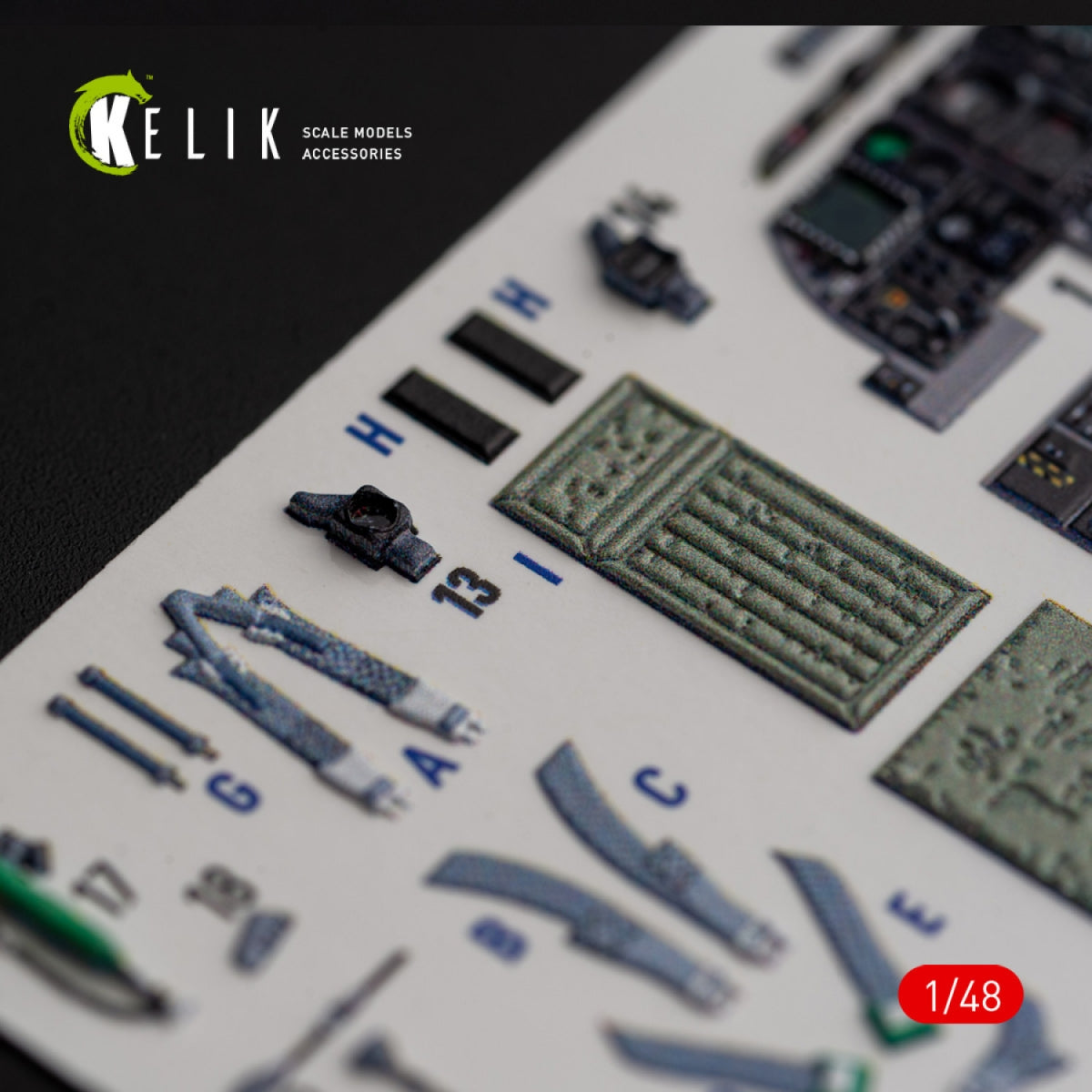 KELIK K48018 A-10C &amp;quot;Thunderbolt II&amp;quot; interior 3D decals for Italeri kit 1/48 – zdjęcie 5