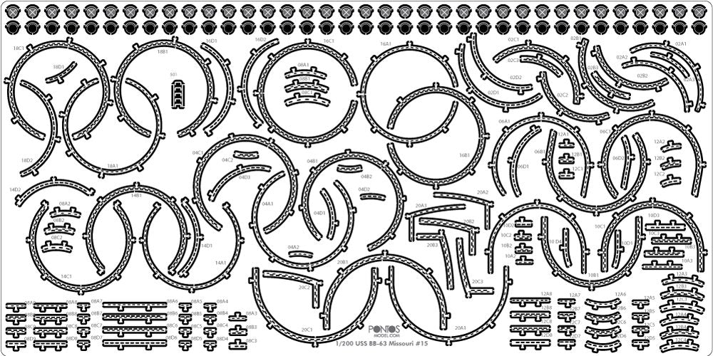 Pontos 22002F1 USS BB-63 Missouri 1945 Detail Up Set (Without wooden deck) 1/200 – zdjęcie 20