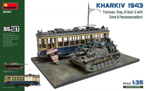 Miniart 36067 Kharkiv 1943: Tram &amp;amp; Stug. III Ausf. G w/Crew. BIG SET 1/35