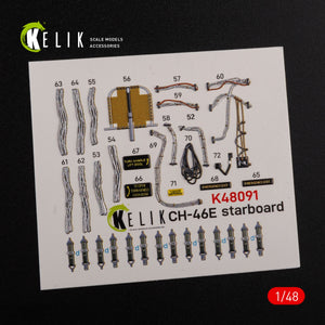 KELIK K48091 CH-46E Cargo compartment interior 3D decals for Academy kit 1/48 – zdjęcie 2