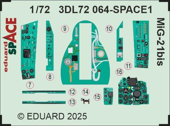 Eduard 3DL72064 MiG-21bis SPACE EDUARD 1/72 – zdjęcie 3