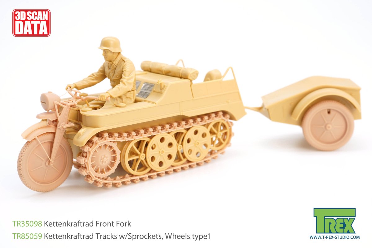 T-Rex Studio TR85059 Kettenkaraftrad Tracks w/Sprockets, Wheels Type 1 1/35 – image 4