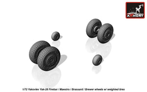 Armory Models AW72047 Yakovlev Yak-28 wheels w/ weighted tires 1/72 – Bild 2
