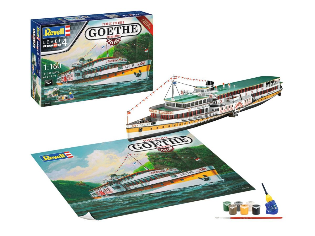 Revell 05232 Rheindampfer Goethe Set with Model Accessories (1/160) – image 2