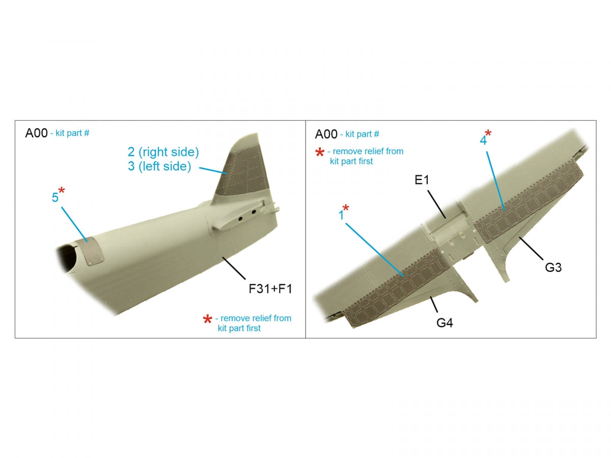 Quinta Studio QP48031 Yak-9T Flaps and panels (Zvezda) 1/48 – image 2