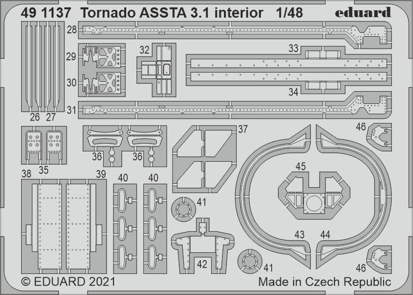 Eduard 491137 Tornado ASSTA 3.1 interior for Revell 1/48 – zdjęcie 2
