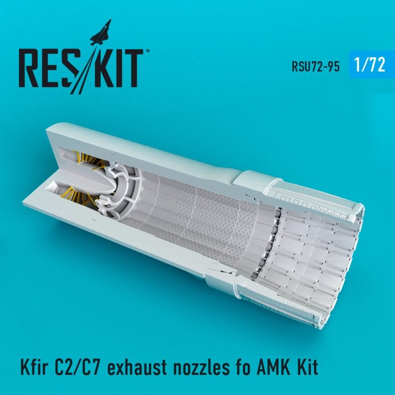 RESKIT RSU72-0095 Kfir C2/C7 exhaust nozzles for Amk 1/72