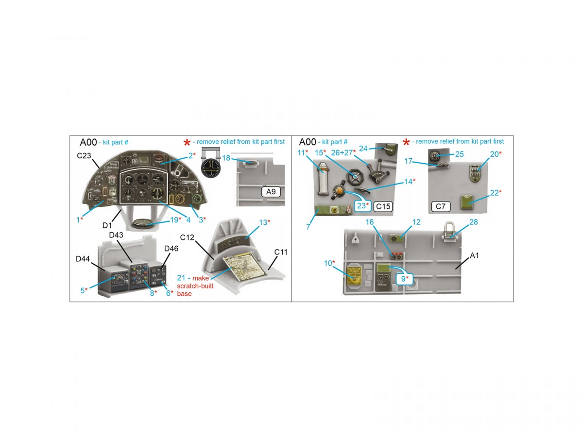 Quinta Studio QDS-48534 Fairey Fulmar Mk.II 3D-Printed &amp;amp; coloured Interior on decal paper (Trumpeter) (small version) 1/48 – zdjęcie 2