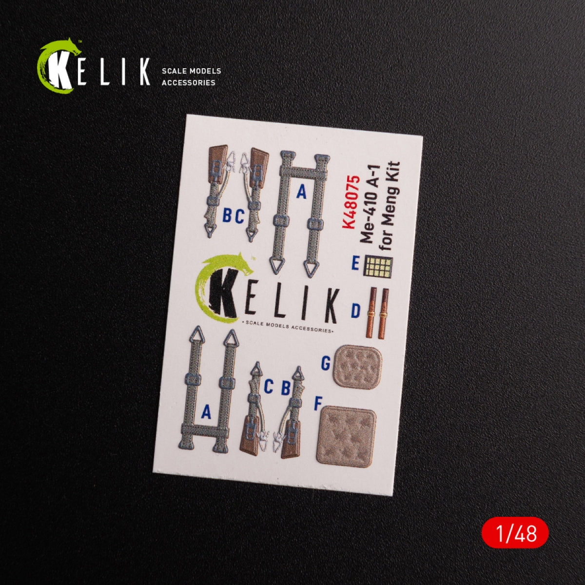 KELIK K48075 Messerschmitt Me-410 A1 interior 3D decals for Meng Model kit 1/48 – zdjęcie 3