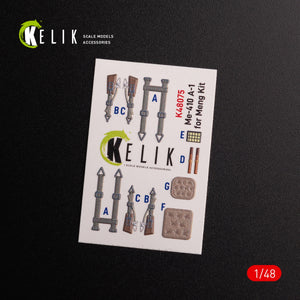 KELIK K48075 Messerschmitt Me-410 A1 interior 3D decals for Meng Model kit 1/48 – zdjęcie 3