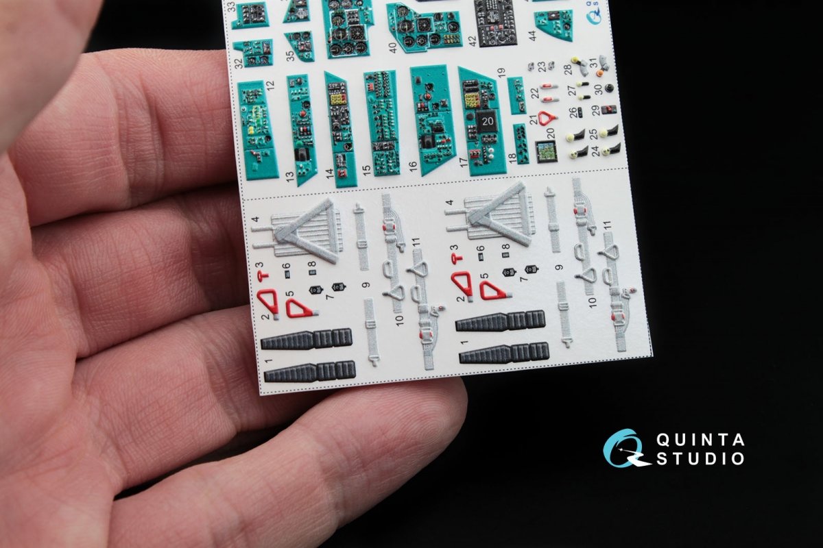 Quinta Studio QD48027 MiG-31B 3D-Printed &amp;amp; coloured Interior on decal paper (for AMK kit) 1/48 – Bild 4