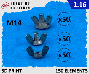 Point of no Return 1623005 Nakrętki motylkowe M14 / M14 wing nuts 1/16
