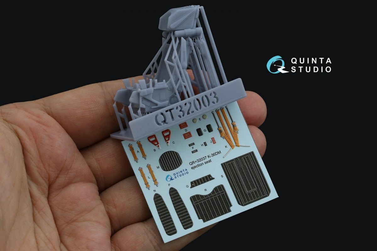 Quinta Studio QR+32037 K-36DM (initial release) ejection seat (for Su-17M3/M4/UM3/22, Su-24, MiG-29 9-12 Early aircraft) (All kits) 1/32 – zdjęcie 2