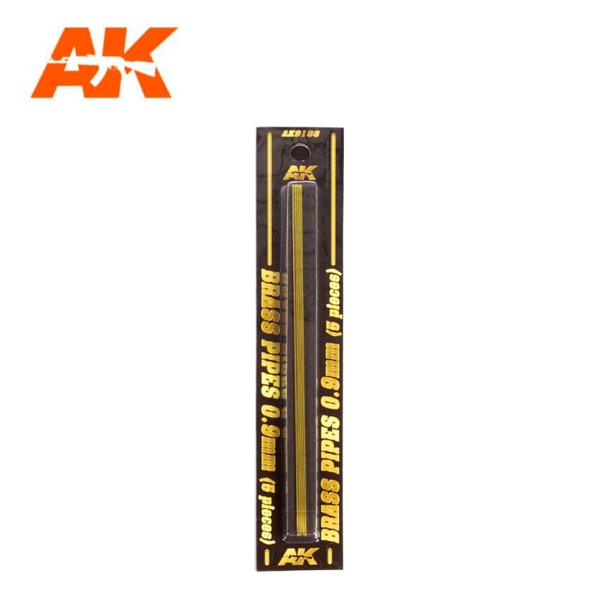 AK Interactive AK9108 BRASS PIPES 0.9MM Ø. 5 UNITS. – image 2