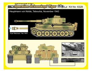 Dragon 6328 WWII German Pz.Kpfw.VI Tiger I Early Production 501 abt Operation Ochsenkopf 1/35 – zdjęcie 4