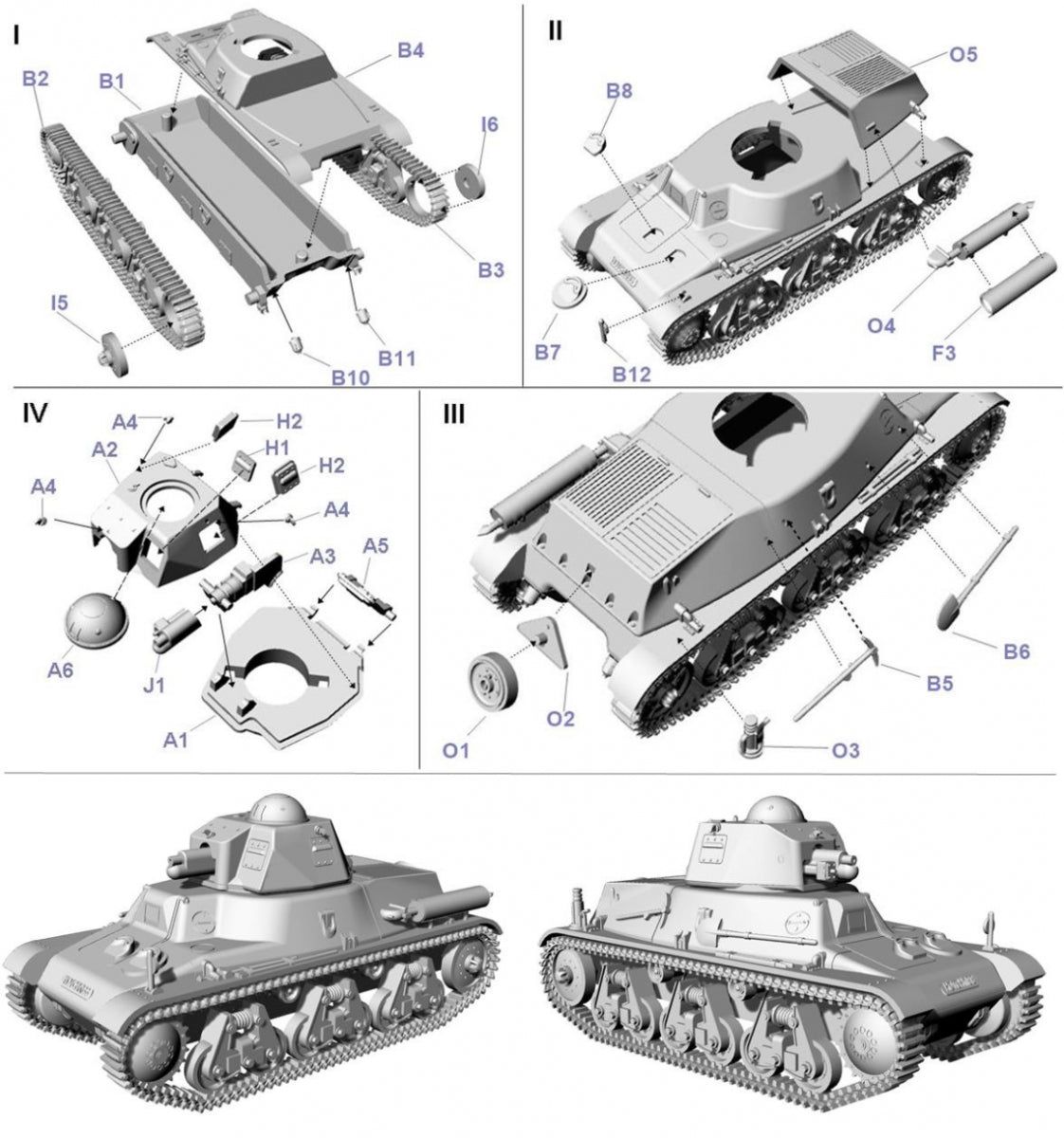 First to Fight PL115 Hotchkiss H38 Z Armatą SA18 1/72 – zdjęcie 2