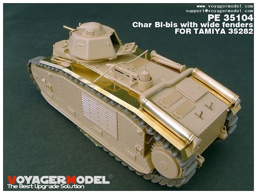 Voyager Model PE35104 WWII French Char BI-bis with wide fenders (B ver include Gun barrel) for TAMIYA 35282 1/35 – imagen 8