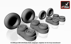 Armory Models AW32006 Mikoyan MiG-29A/B/UB Fulcrum wheels, early, weighted 1/32