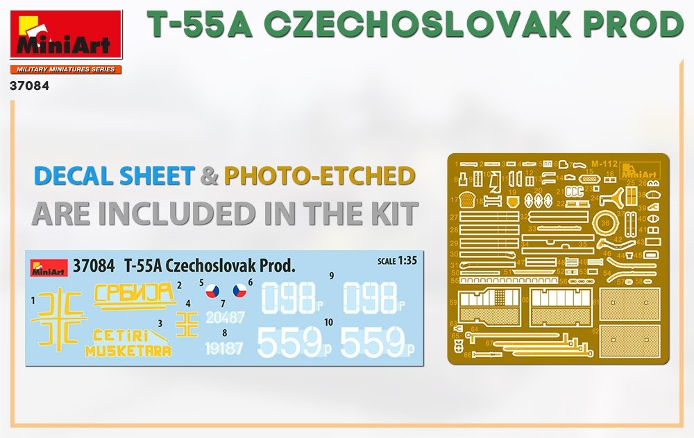 Miniart 37084 T-55A CZECHOSLOVAK PRODUCTION 1/35 – image 3