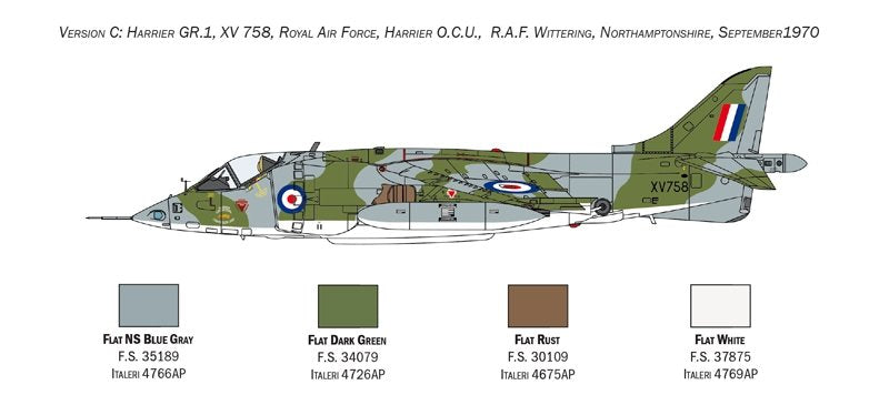 Italeri 1435 HARRIER GR.1 Transatlantic Air Race 50th 1/72 – zdjęcie 4