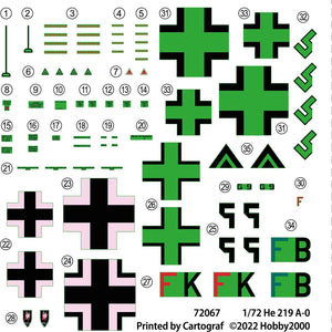 Hobby 2000 72067 Heinkel He 219 A-0 ( DRAGON + CARTOGRAF + MASKI) 1/72 – zdjęcie 4