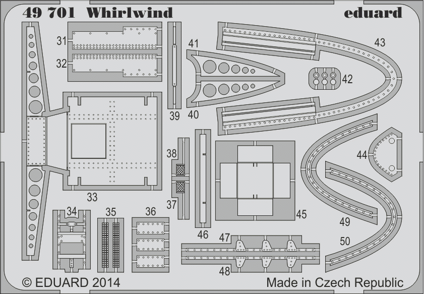 Eduard 49701 Whirlwind S.A. interior (for Trumpeter 02890) 1/48