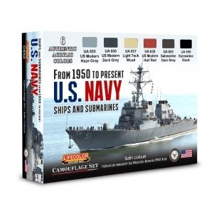 Lifecolor CS52 Acrylic paint set Modern US Navy 6x22ml