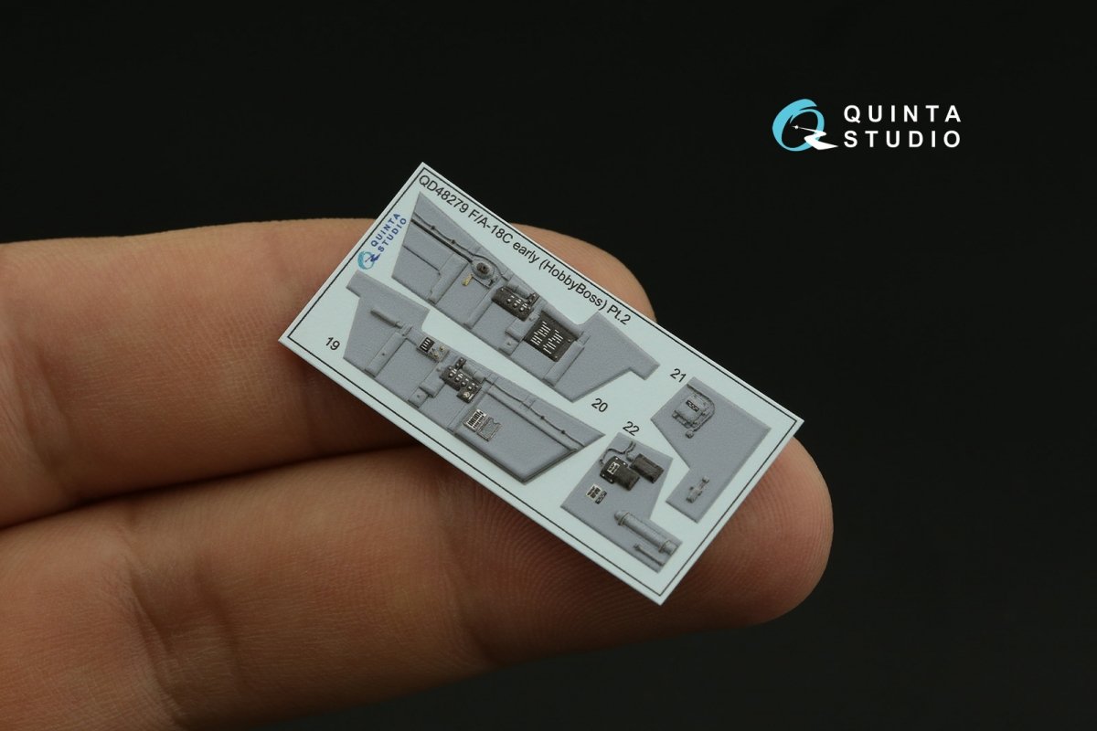 Quinta Studio QD48279 F/A-18C early 3D-Printed &amp;amp; coloured Interior on decal paper (HobbyBoss) 1/48 – zdjęcie 7