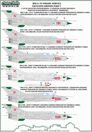 ModelMaker Decals D48154 MiG-21 in Polish service exclusive edition part V 1/48 – zdjęcie 4
