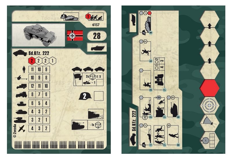 Zvezda 6157 Sd.Kfz.222 Armored Car 1/100 – zdjęcie 3