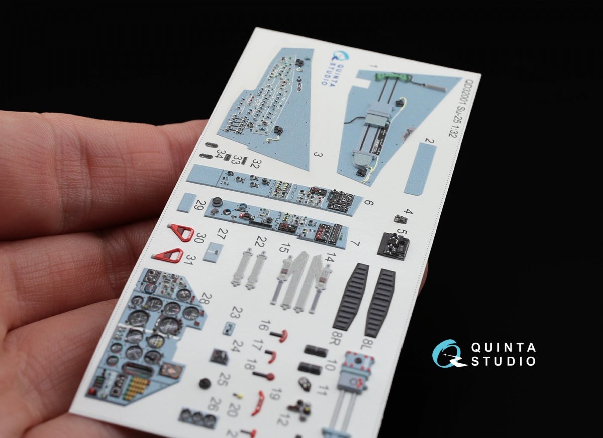 Quinta Studio QD32001 Su-25 3D-Printed &amp;amp; coloured Interior on decal paper (for Trumpeter kit) 1/32 – zdjęcie 5