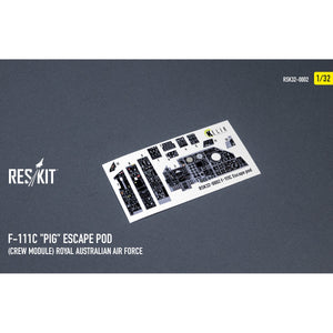 RESKIT RSK32-0002 F-111С "Pig" Escape Pod (Crew Module) Royal Australian Air Force - resin model kit 1/32