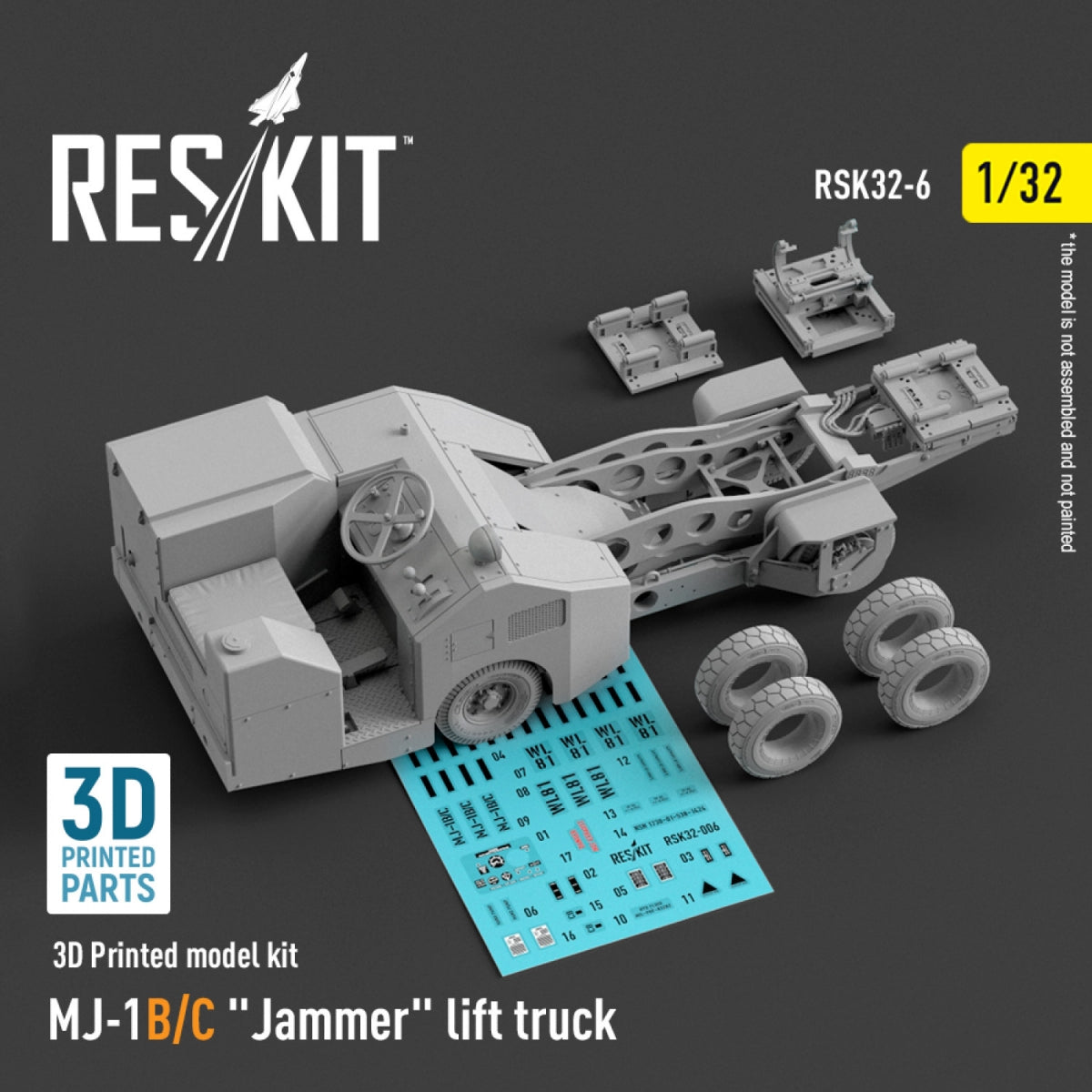 RESKIT RSK32-0006 MJ-1B/C "Jammer" lift truck (3D Printed model kit) 1/32
