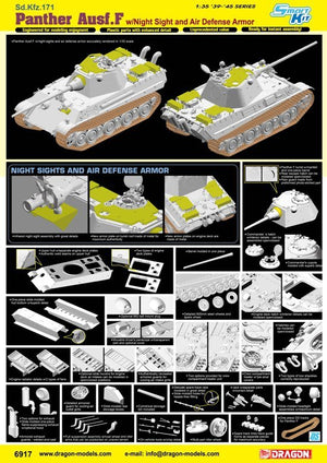 Dragon 6917 Panther Ausf.F w/Night Sight and Air Defense Armor 1/35 – zdjęcie 2