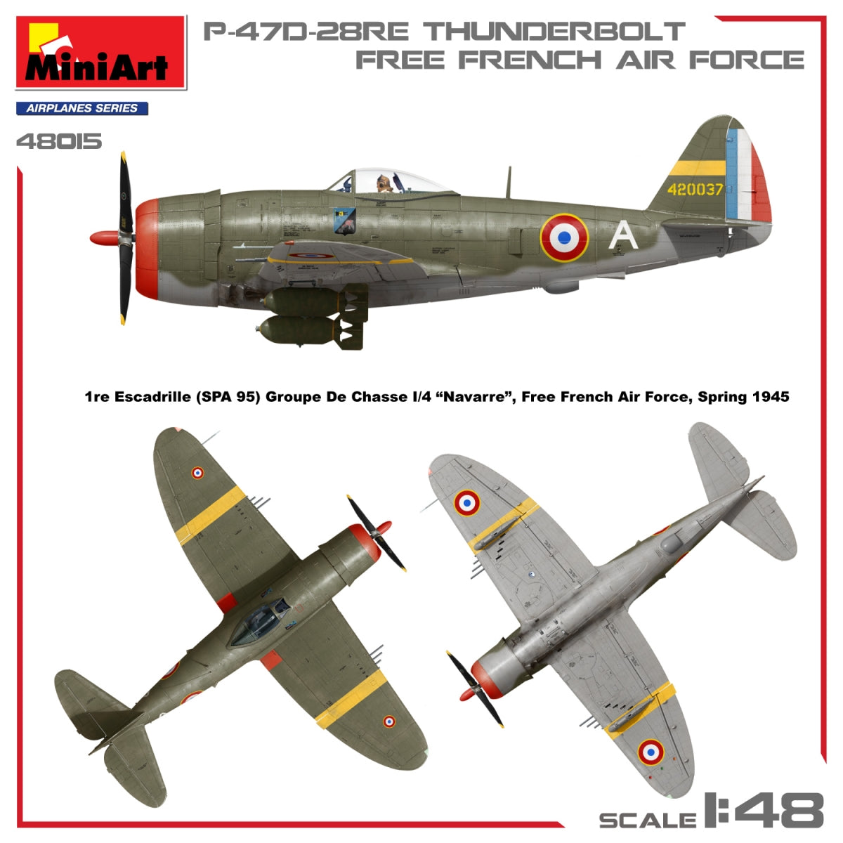 MiniArt 48015 P-47D-28RE THUNDERBOLT. GRATUIT FORCE AÉRIENNE FRANÇAISE 1/48 – image 2