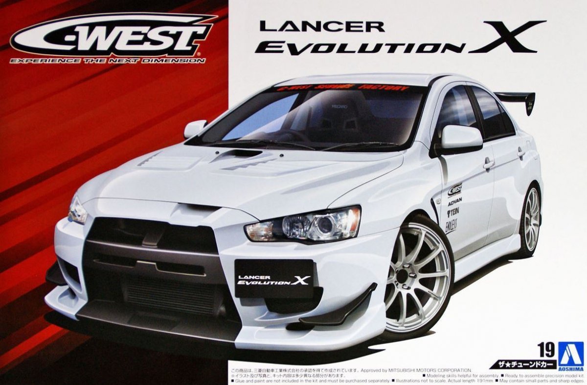 Aoshima 05320 C-West CZ4A Lancer Evo X &amp;#39;07 1/24