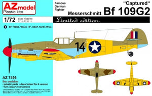 AZmodel AZ7496 Messerschmitt Bf 109Ga-2 &amp;quot;Captured&amp;quot; 1/72